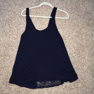 Navy Blue Flowy Tank